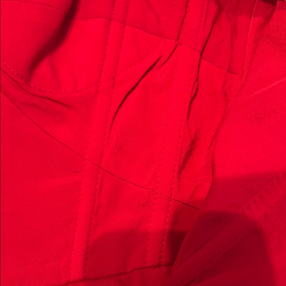BCBGMaxAzria Red Ruched Ruffled One Shoulder Dress - Picture 4 of 5